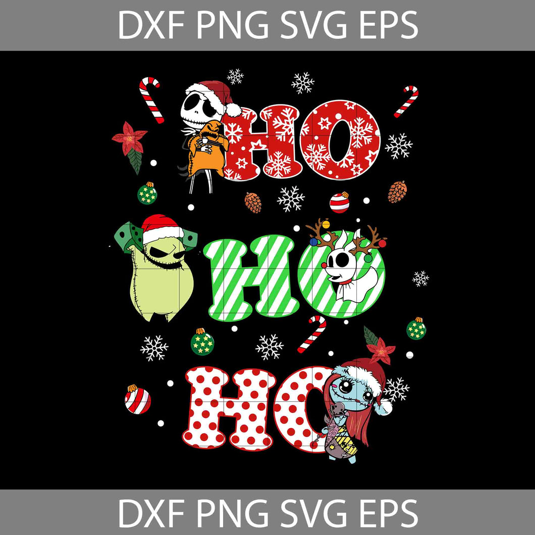 Ho Ho Ho Christmas Svg, Nightmare Before Christmas Svg, Santa Xmas Svg, Cartoon Svg, Christmas Svg, Cricut File, Clipart, Svg, Png, Eps, Dxf