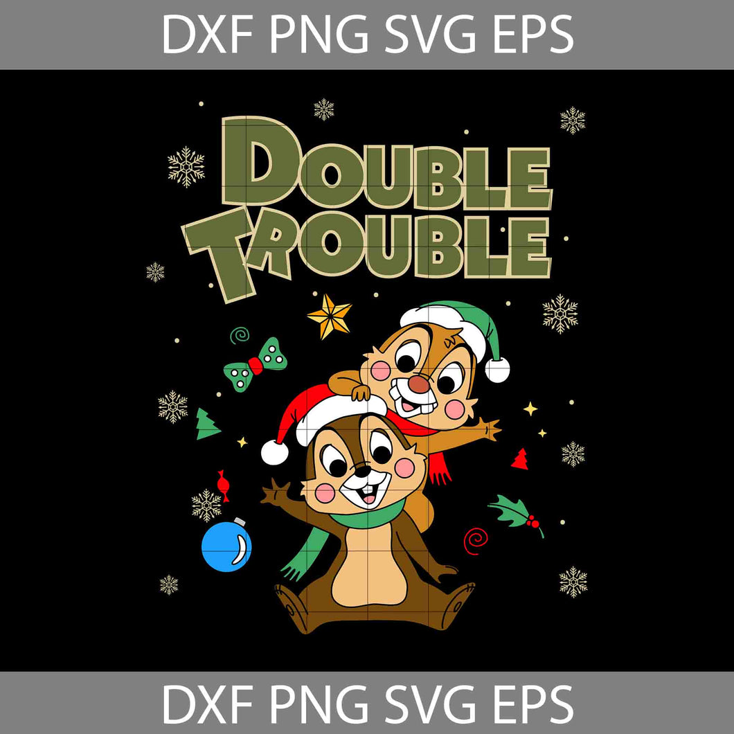 Double Trouble Christmas Svg, Cartoon Svg, Christmas Svg, Cricut File, Clipart, Svg, Png, Eps, Dxf