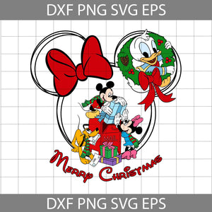 Merry Christmas Santa Mouse And Friends Svg, Mouse Christmas Svg, Xmas Svg, Cartoon Svg, Merry Christmas Svg, Christmas Svg, Cricut File, Clipart, Svg, Png, Eps, Dxf