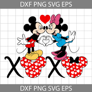 Celebrate Valentine's Day with Mouse Svg, Couple Mouse Love Svg, Mouse Svg, Cartoon Svg, Valentine's Day Svg, Cricut File, Clipart, Svg, Png, Eps, Dxf