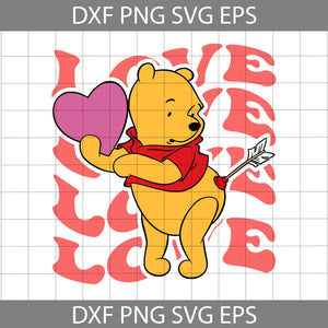 Bear Love Valentines Day Svg, Heart Love Cupid Svg, Cartoon Svg, Valentine's Day Svg, Cricut File, Clipart, Svg, Png, Eps, Dxf