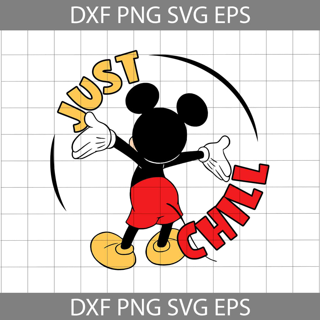 Mouse Just Chill Svg, Cartoon Character Svg, Mouse Relax Svg, Cartoon Svg, Back To School Svg, Cricut File, Clipart, Svg, Png, Eps, Dxf