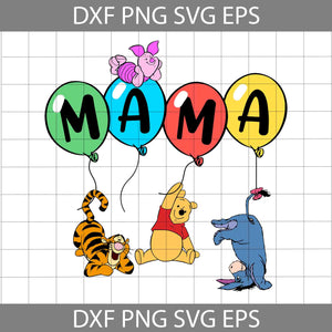 Mama Balloons Svg, Bear Balloons Svg, Honey Bears Svg, Mom Svg, Mother Svg, Happy Mother’s Day Svg, Cartoon Svg, Mother’s Day Svg, Cricut File, Clipart, Svg, Png, Eps, Dxf