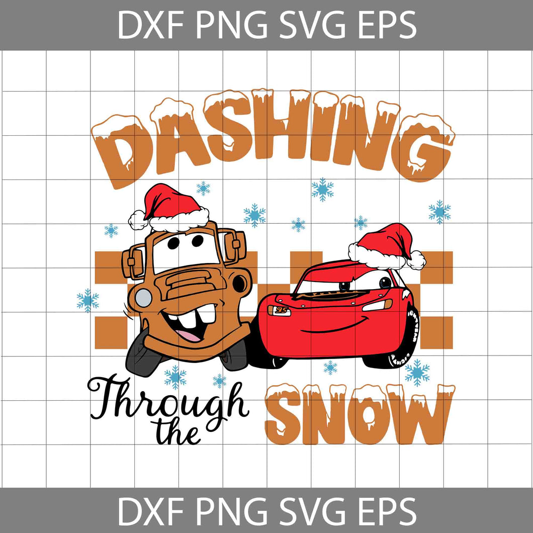 Cars Dashing Through The Snow Svg, Mater Cars Merry Christmas Svg, Cartoon Svg, Christmas Svg, Cricut File, Clipart, Svg, Png, Eps, Dxf