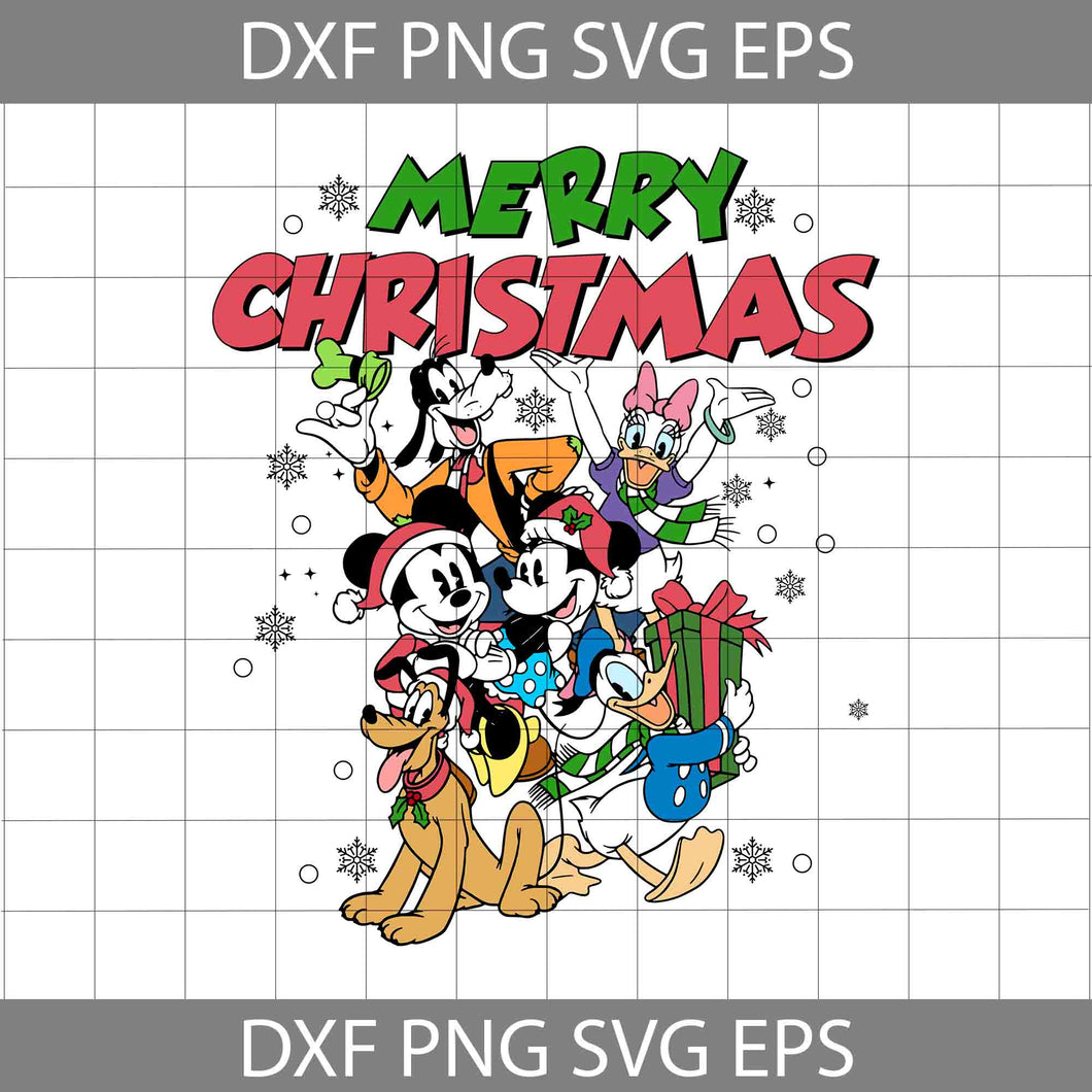 Friends Xmas Svg, Mouse Christmas Svg, Cartoon Svg, Christmas Svg, Cricut File, Clipart, Svg, Png, Eps, Dxf