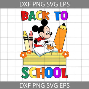 School Mouse Heat Transfer Svg, Mouse Svg, Cartoon Svg, Back To School Svg, Cricut File, Clipart, Svg, Png, Eps, Dxf