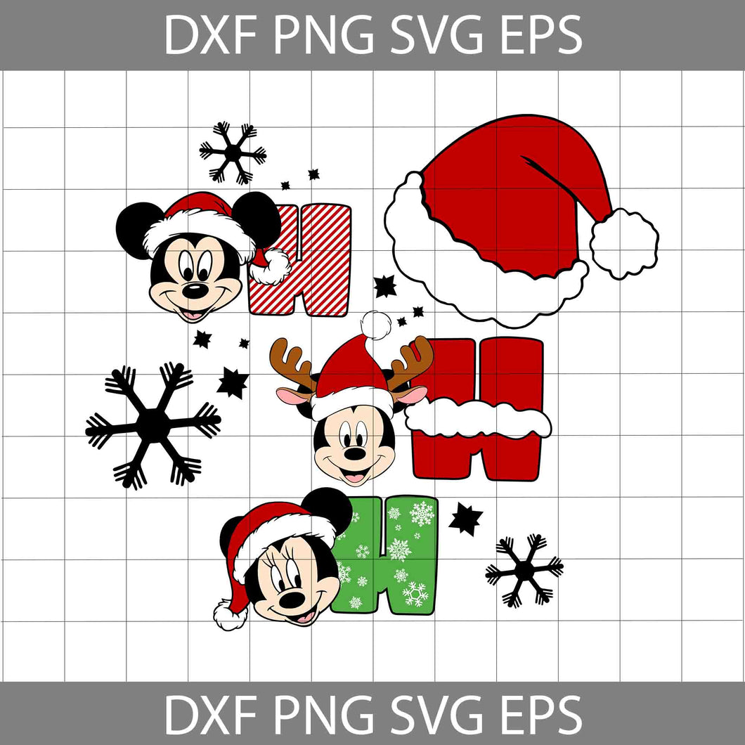 Mouse Svg, Cartoon Svg, Christmas Svg, Cricut File, Clipart, Svg, Png, Eps, Dxf