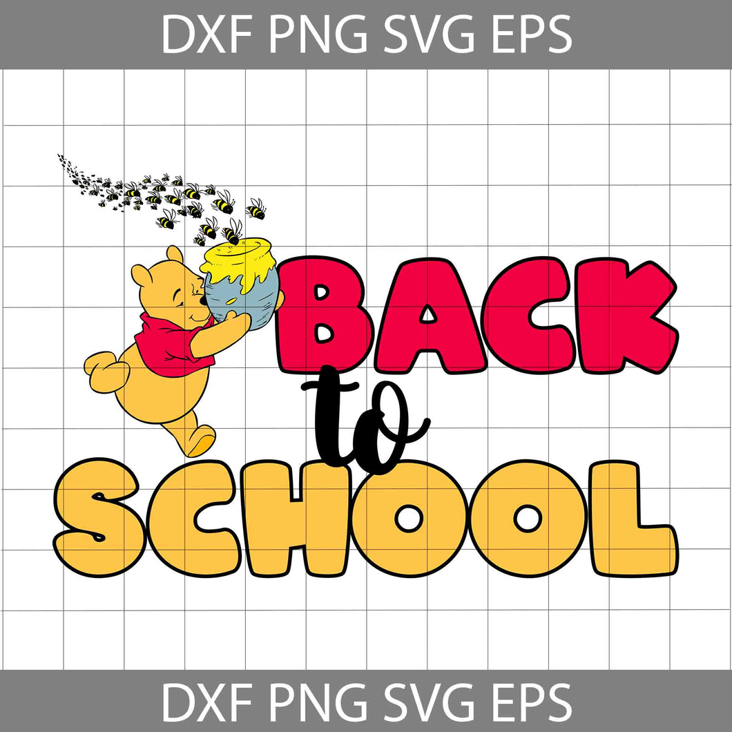 Bear Back To School Svg, Bear Svg, Cartoon Svg, Back To School Svg, Cricut File, Clipart, Svg, Png, Eps, Dxf