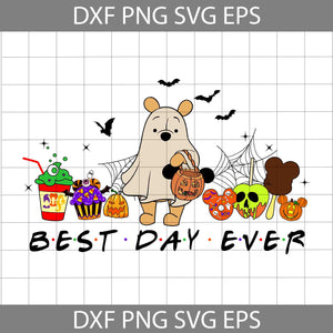 Halloween Snacks Svg, Best Day Ever Svg, Bear Svg, Pumpkin Svg, Cartoon Svg, Halloween Svg, Cricut File, Clipart, Svg, Png, Eps, Dxf