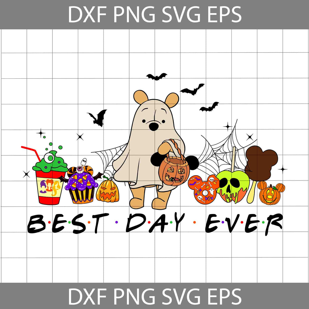 Halloween Snacks Svg, Best Day Ever Svg, Bear Svg, Pumpkin Svg, Cartoon Svg, Halloween Svg, Cricut File, Clipart, Svg, Png, Eps, Dxf