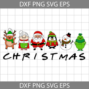 Christmas Characters Svg, Christmas Friends Svg, Christmas Svg, Merry Christmas Svg, Cartoon Svg, Christmas Svg, Cricut File, Clipart, Svg, Png, Eps, Dxf