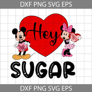 Hey Sugar Mouse Svg, Mouse Svg, Cartoon Svg, Valentine's Day Svg, Cricut File, Clipart, Svg, Png, Eps, Dxf