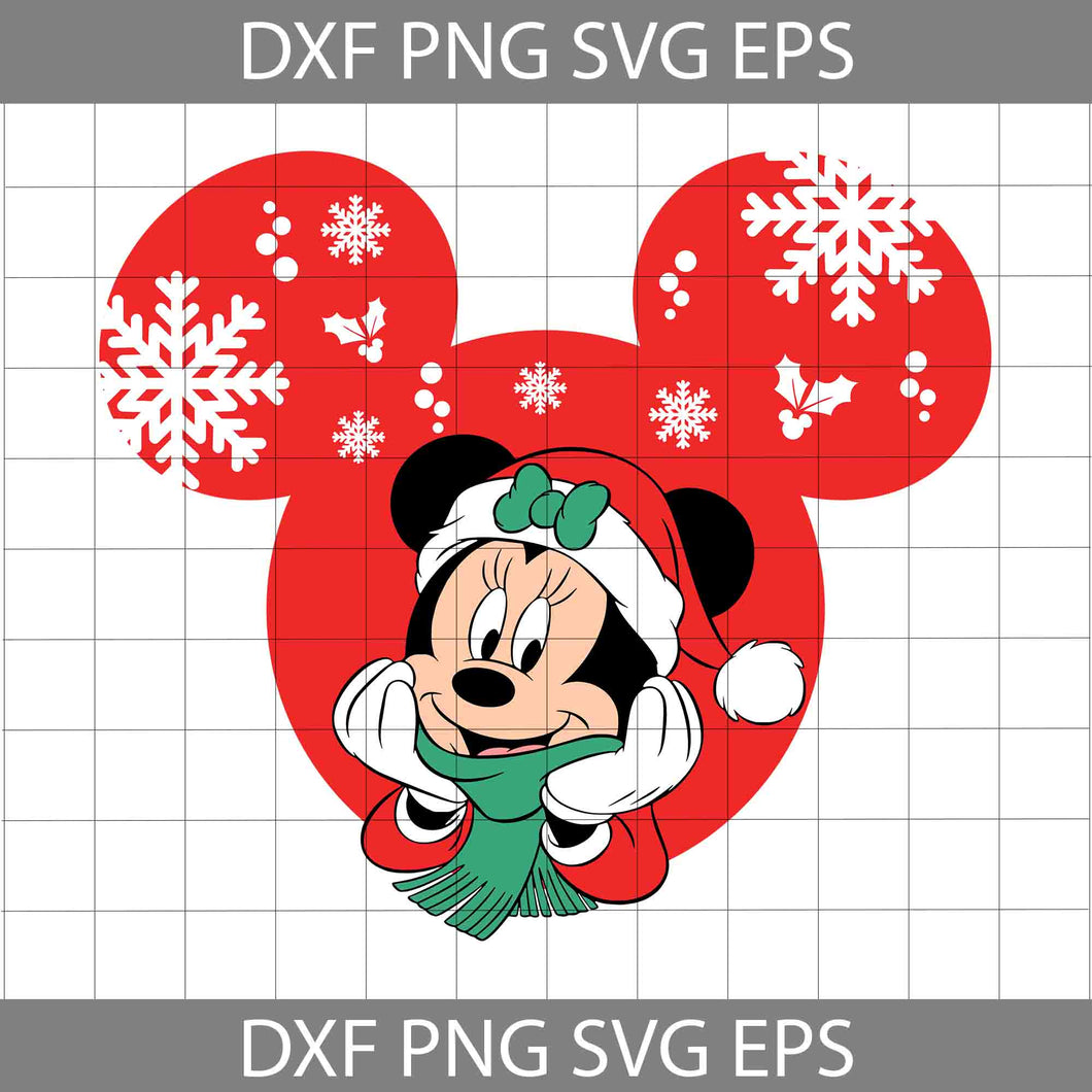 Mouse Ears Christmas Svg, Mouse Christmas Svg, Merry Christmas Svg, Cartoon Svg, Christmas Svg, Cricut File, Clipart, Svg, Png, Eps, Dxf