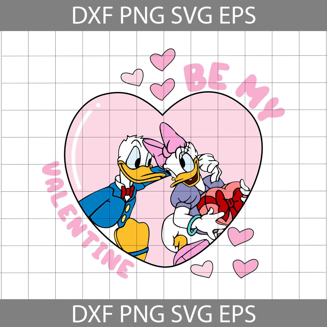 Couple Duck Love Svg, Valentine Heart Svg, Svg, Duck Svg, Cartoon Svg, Valentine's Day Svg, Cricut File, Clipart, Svg, Png, Eps, Dxf