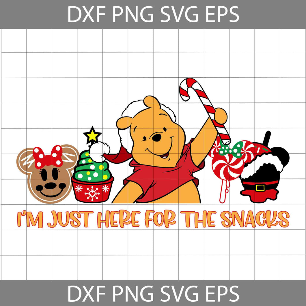 The Snack Svg, Santa Bear Svg, Christmas Latte Drink Svg, Bear Svg, Cartoon Svg, Christmas Svg, Cricut File, Clipart, Svg, Png, Eps, Dxf