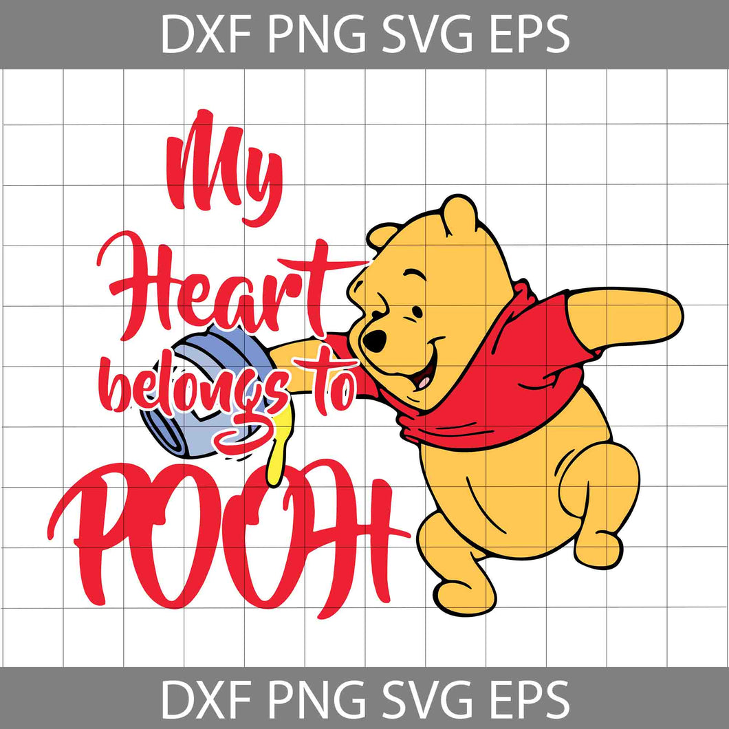 BearValentines Svg, Valentine's Day Svg, Cartoon Svg, Cricut File, Clipart, Svg, Png, Eps, Dxf