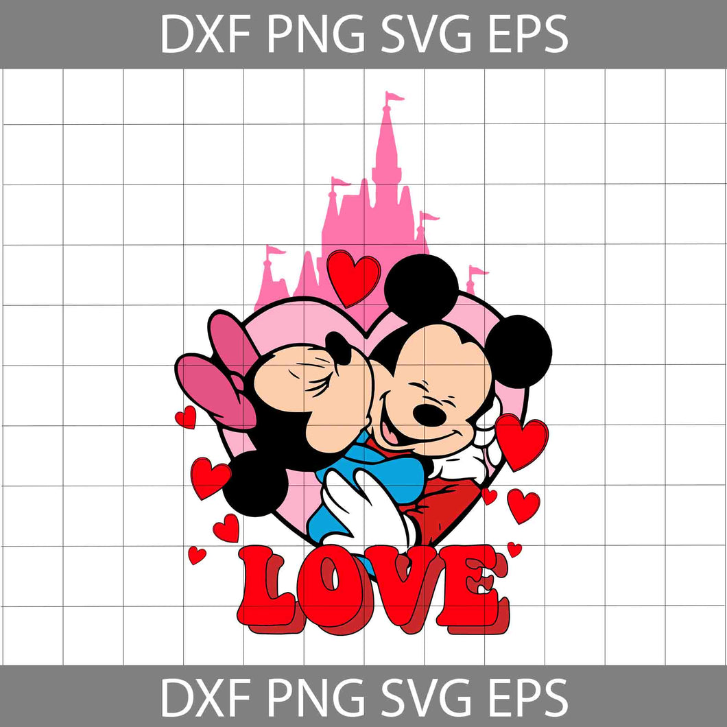 Mouse Couple Svg, Love Svg, Valentine Heart Svg, Cartoon Svg, Valentine's Day Svg, Cricut File, Clipart, Svg, Png, Eps, Dxf