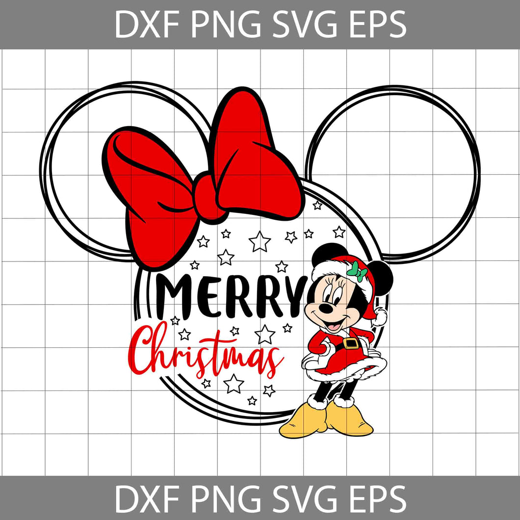 Merry Christmas Mouse Head Santa Claus Svg, Cartoon Svg, Merry Christmas Svg, Christmas Svg, Cricut File, Clipart, Svg, Png, Eps, Dxf