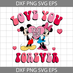 Love You More Svg, Mouse Love Svg, Mouse Valentine Svg, Cartoon Svg, Valentine's Day Svg, Cricut File, Clipart, Svg, Png, Eps, Dxf