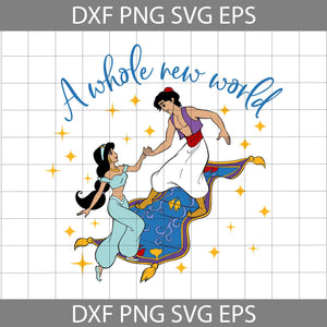 A Whole New World Svg, Cartoon Svg, Cricut File, Clipart, Svg, Png, Eps, Dxf