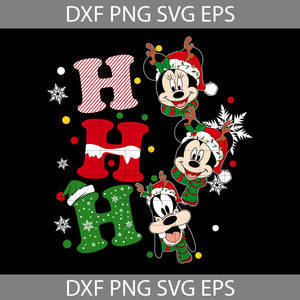 Ho Ho Ho Svg, Mouse Christmas Svg, Cartoon Svg, Christmas Svg, Cricut File, Clipart, Svg, Png, Eps, Dxf