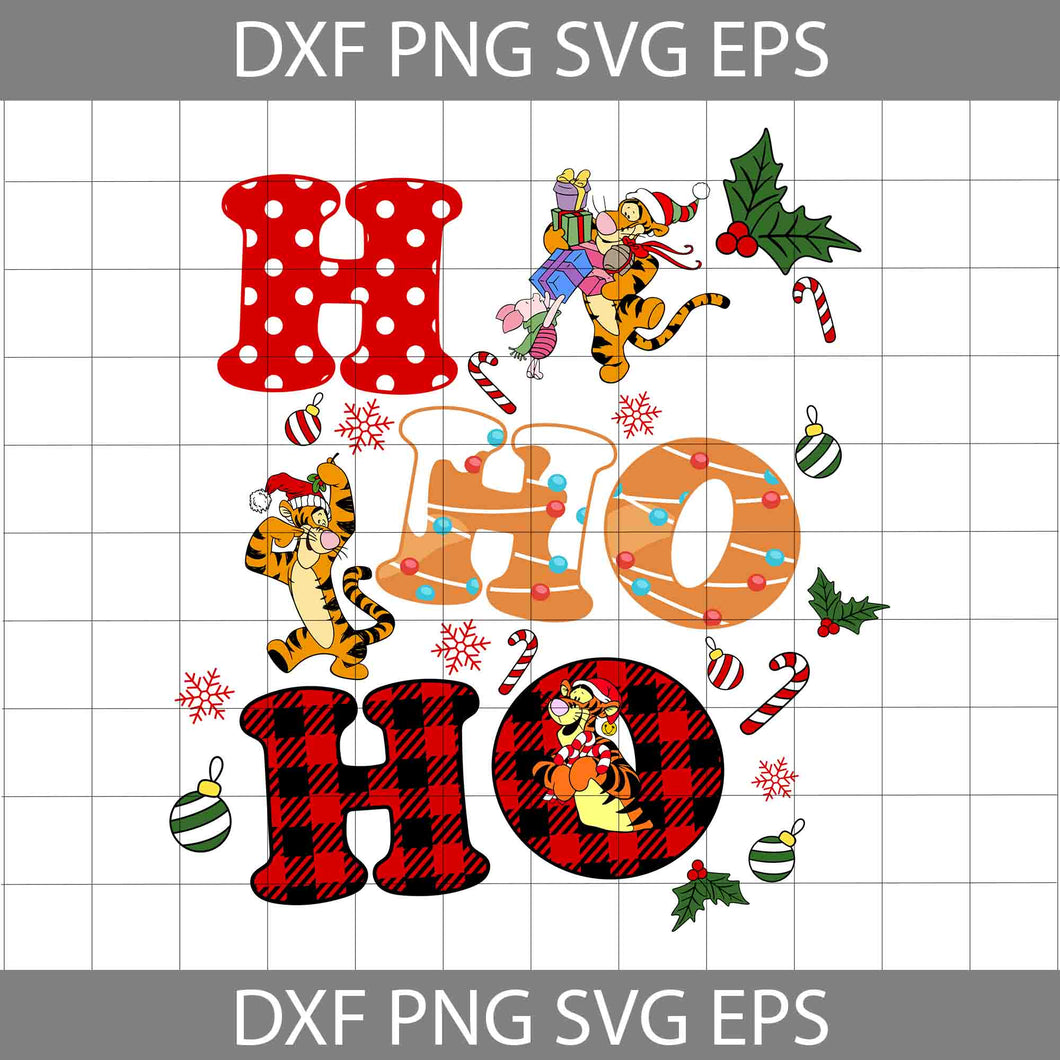 Ho Ho Ho Svg, Merry Christmas Svg, Cartoon Svg, Christmas Svg, Cricut File, Clipart, Svg, Png, Eps, Dxf