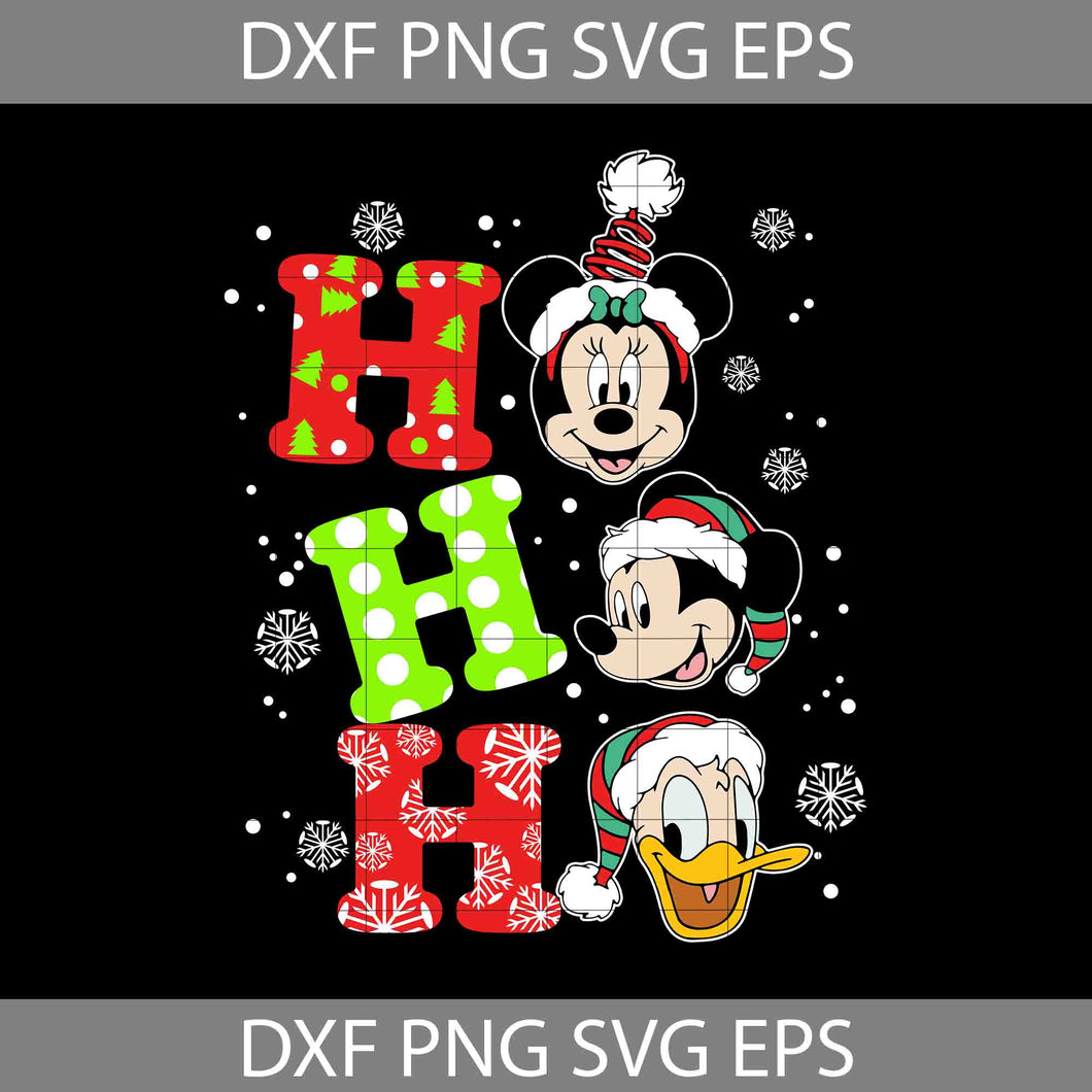 Santa Mouse Ho Ho Ho Svg, Xmas Svg, Cartoon Svg, Merry Christmas Svg, Christmas Svg, Cricut File, Clipart, Svg, Png, Eps, Dxf