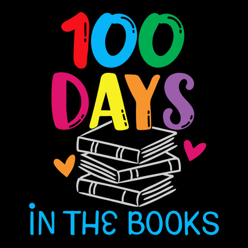  100 Days In The Books, Book Lover English Reading Teacher Svg, Cricut File, Clipart, School svg, png, eps, dxf