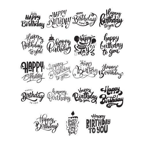 19 Happy Birthday Svg, Birthday svg, Bundle, Cricut File, Clipart, Svg, Png, Eps, Dxf