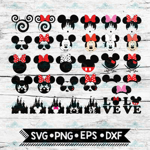 Mickey Mouse SVG, Mickey SVG, Minnie Mouse SVG, Minnie Svg, Mickey Mouse Head Svg