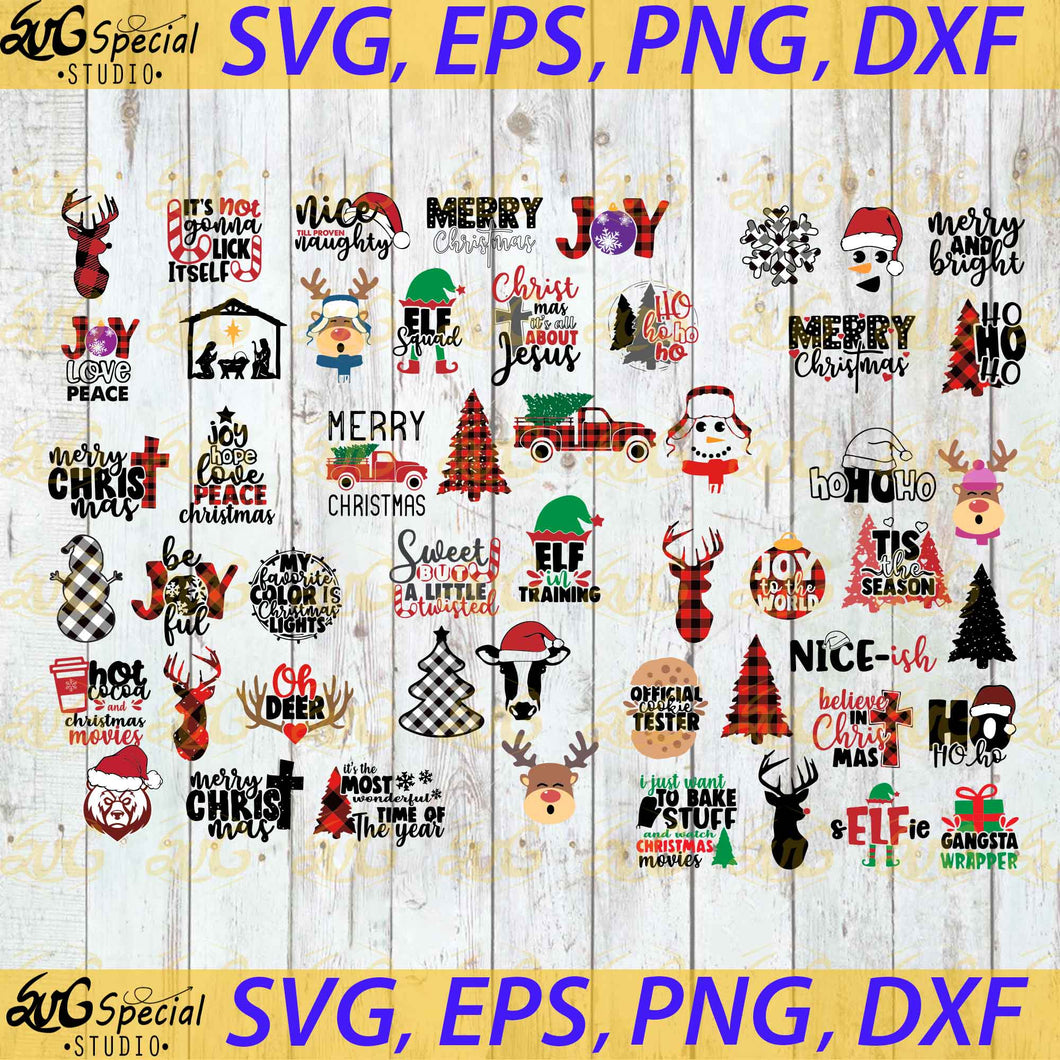 40+ File Christmas Svg, Bundle, Cricut File, Clipart, Snow Svg, Christmas Tree Svg, Merry Christmas Svg, Christmas Svg, Santa Svg, Deer Svg, Png, Eps, Dxf