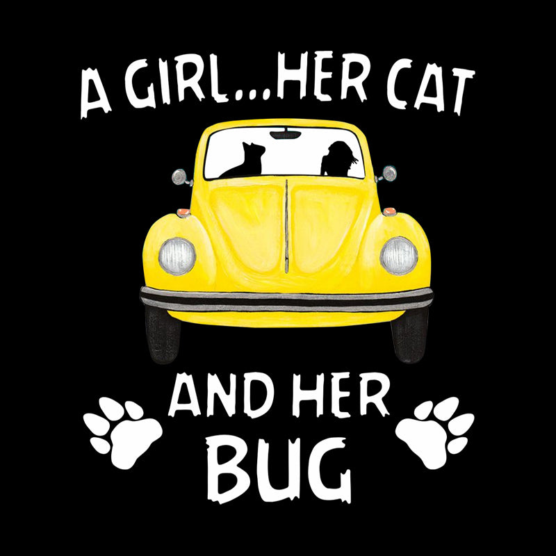 A girl...her cat and her bug svg, Cat svg, Vihcle svg, Cricut File, Clipart, Svg, Png, Eps, Dxf