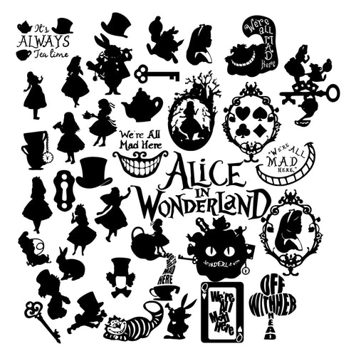 Alice In Wonderland Svg, Cartoon svg, Cricut File, Clipart, svg, png, eps, dxf