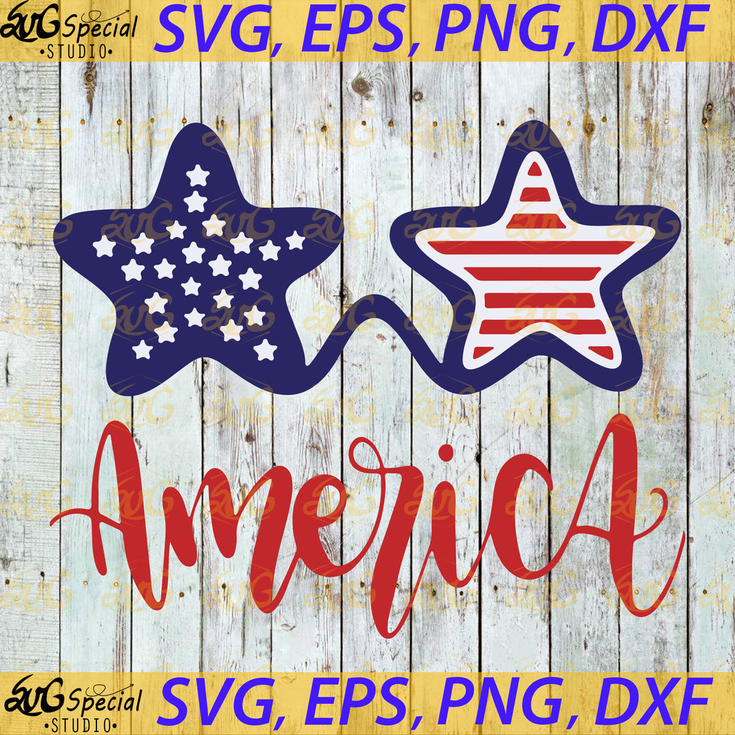 America Svg, American Flag Svg, Silhouette Cameo, Cricut File, Gift For Friends, 4th Of July
