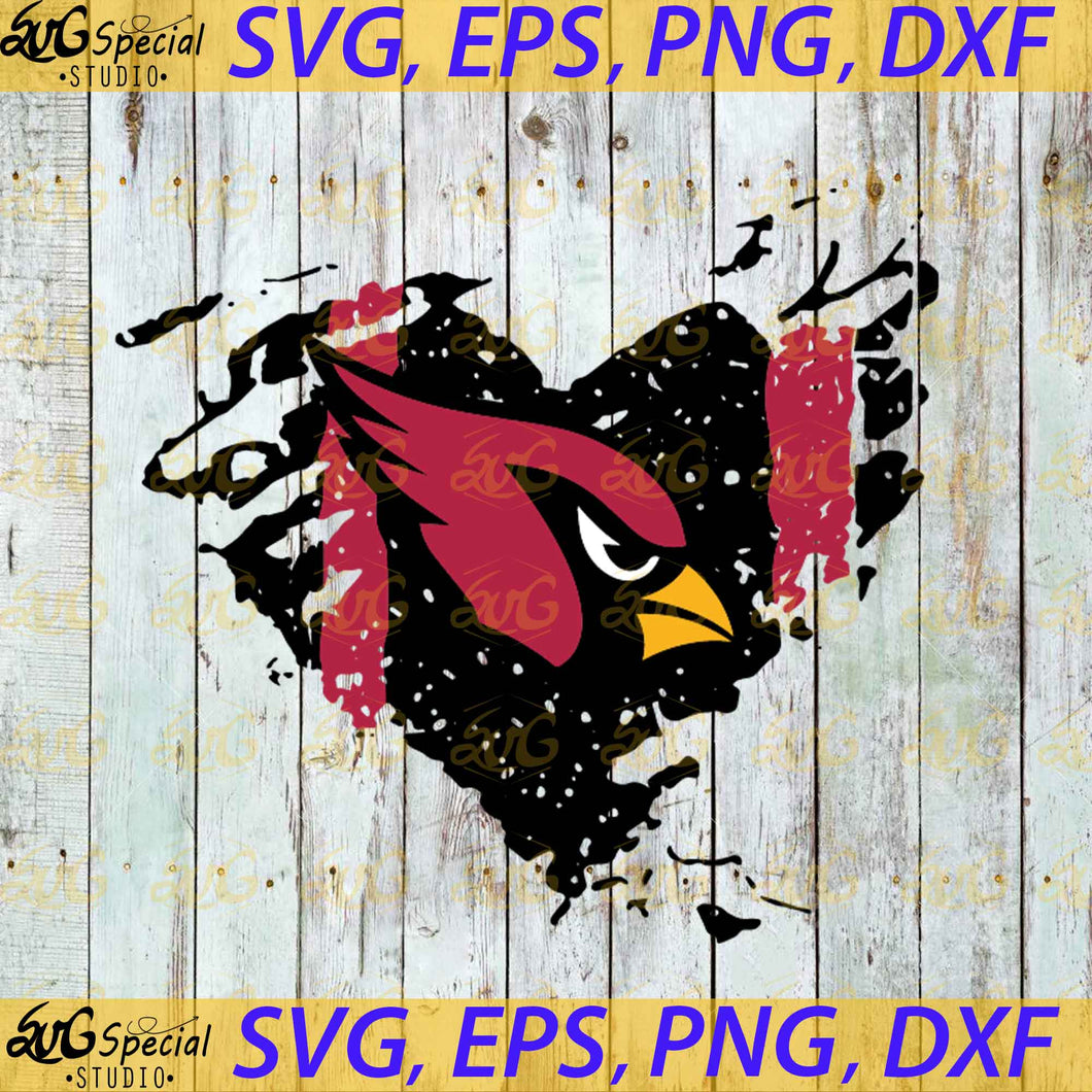 Arizona Cardinals Heart Svg, Cricut File, Football Mom Svg, Football Svg, Sport Svg, NFL Svg, Clipart, Love Football Svg, Png, Eps, Dxf