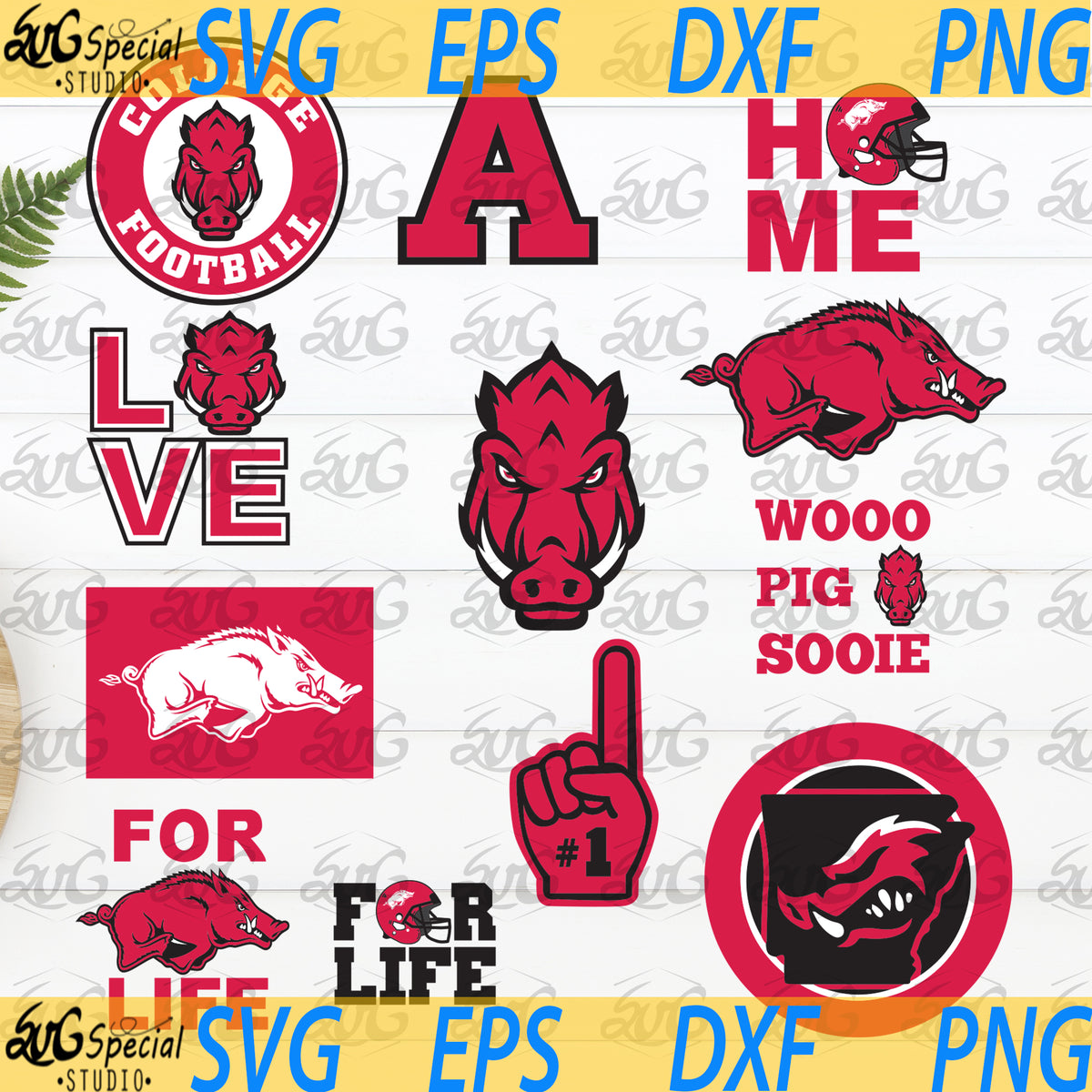 Arkansas Razorbacks Round Svg Cut Files For Cricut | Svgspecial