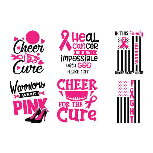 Cheer for cure svg, pink svg, Awareness svg, Bundle, cricut file, clipart, svg, png, eps, dxf