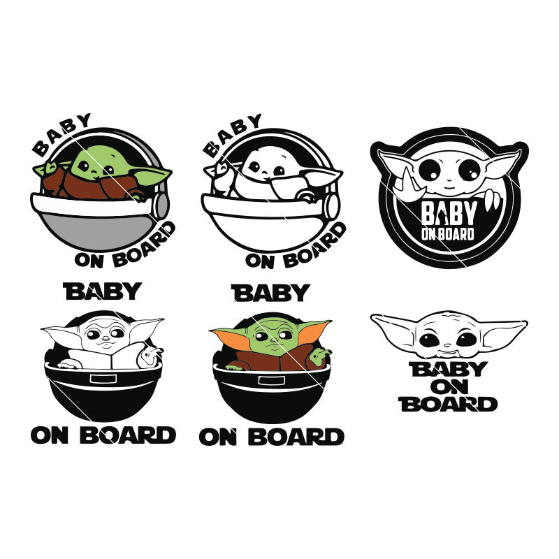 Baby Yoda svg, Baby on Board svg, Halloween svg, Cricut File, Clipart, Bundle, Svg, png, eps, dxf