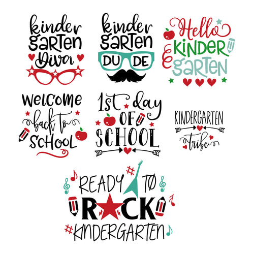 Welcome Back To School svg, Hello Kindergarten svg, 1st day of school svg, Back To school svg, school svg, Bundle, cricut file, clipart, svg, png, eps, dxf