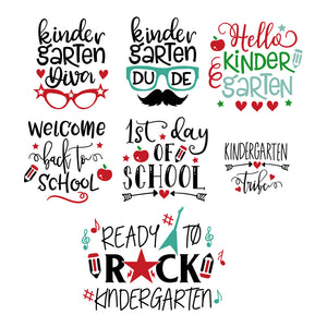 Welcome Back To School svg, Hello Kindergarten svg, 1st day of school svg, Back To school svg, school svg, Bundle, cricut file, clipart, svg, png, eps, dxf