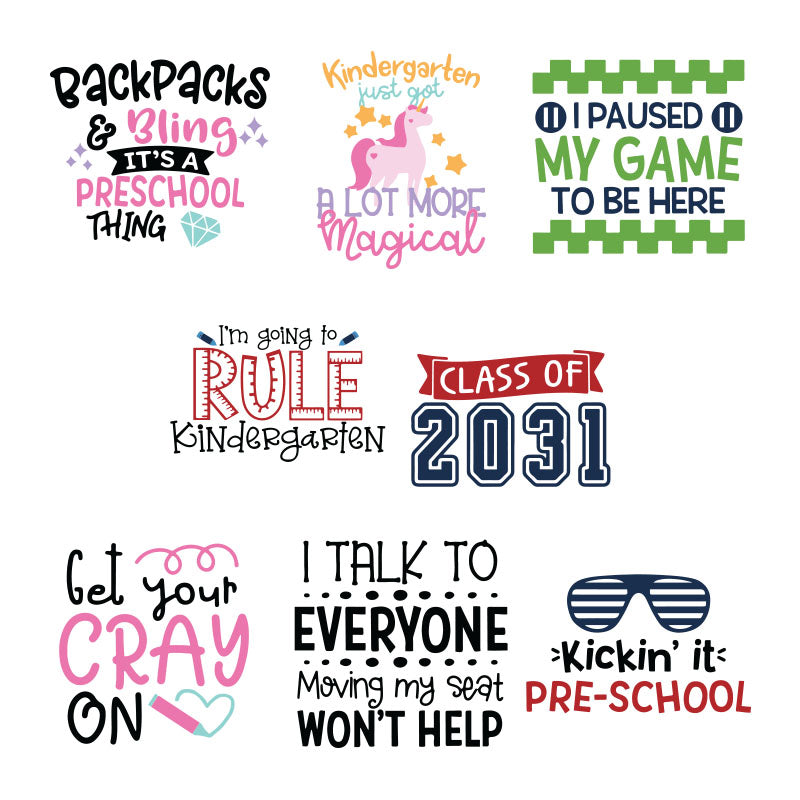 Backpack svg, I'm going to rule kidergarten svg, Kidergarten for you svg, I talk to everyone moving my seat won't help svh, Back To School svg, School Svg, Cricut File, Clipart, Bundle, Svg, Png, Eps, Dxf