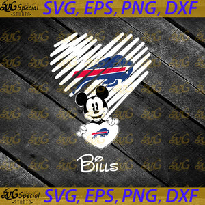  Buffalo Bills Mickey Mouse Hug Heart San Svg, NFL Svg, Cricut File, Clipart, Football Svg, Heart Svg, Love Svg, Sport Svg, Football Mom Svg