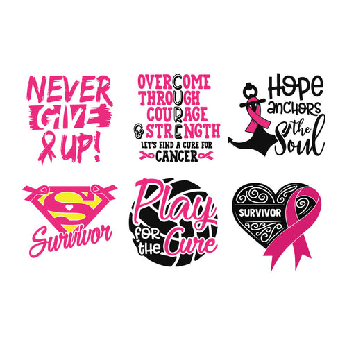 Never give Up Svg, Hope Anchors The Soul Svg, Cancer Svg, Awareness Svg, Cricut File, Clipart, Bundle, svg, Png, Eps, Dxf