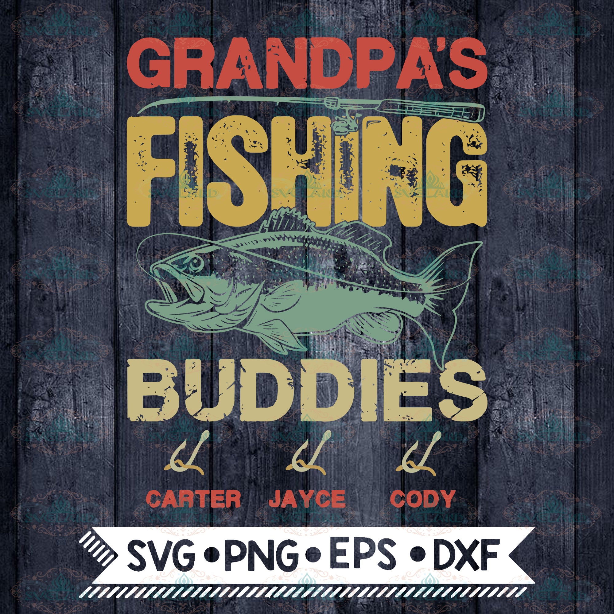 Custom Grandpa's Fishing Buddies Shirt Funny Gift For Grandfather