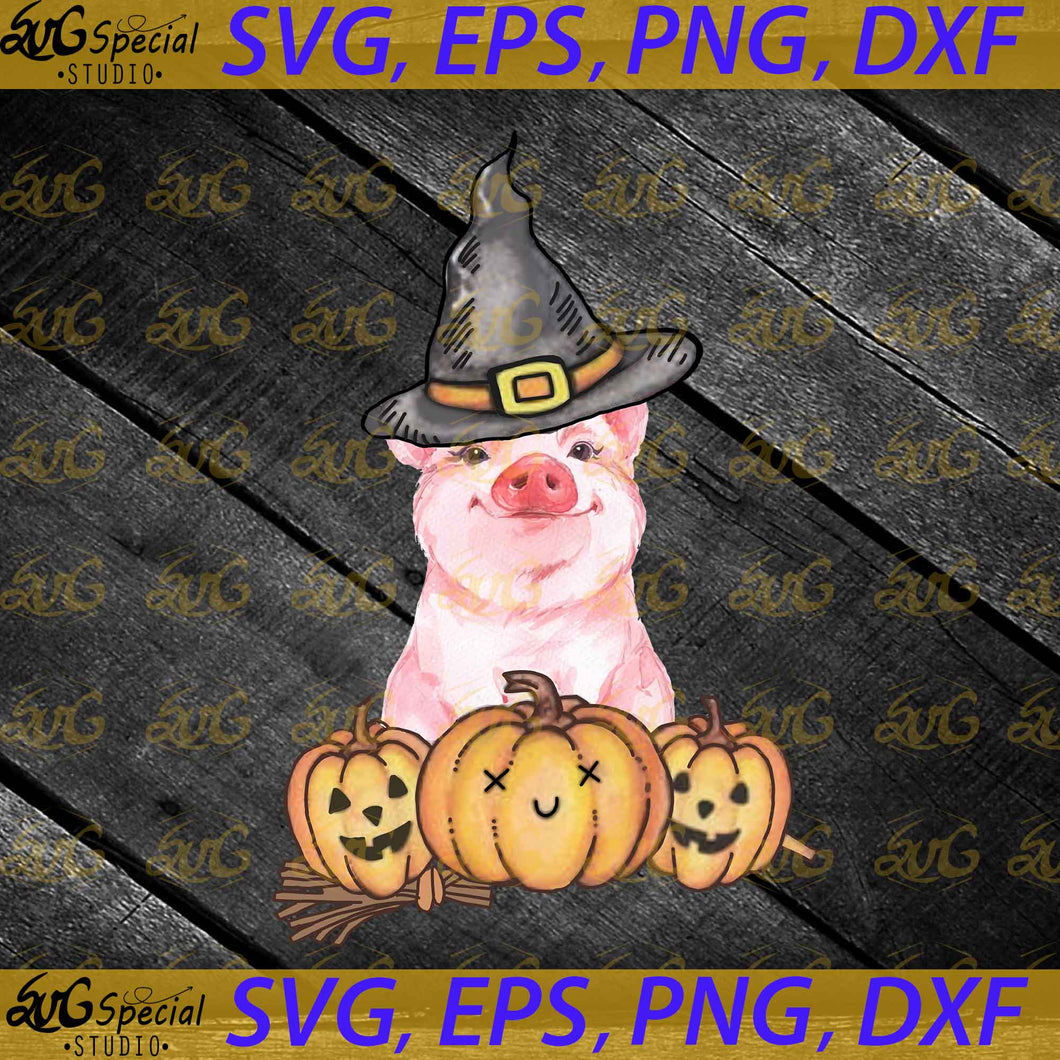 Cute Halloween Png, Cute Pig Png, Pumpkin Png, Witch Png, Png 300 DPI