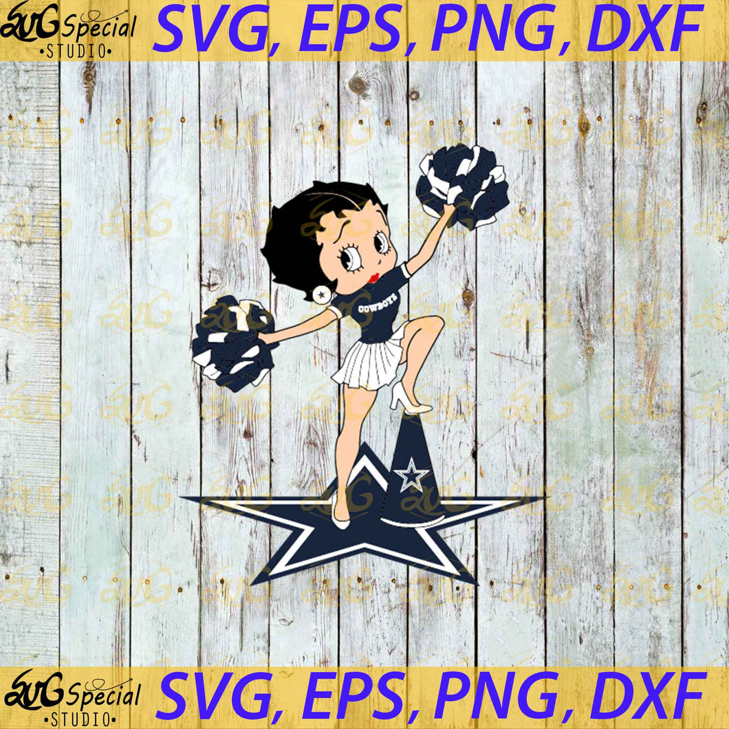 Dallas Cowboys Betty Boop Cheerleader NFL Svg, Houston Texans Svg, NFL Svg, Cricut File, Clipart, Football Svg, Sport Svg, Png, Eps, Dxf