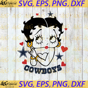 Dallas Cowboys Betty Boop Svg, Love Cowboys Svg, Cricut File, Clipart, Sport Svg, Football Svg, Sexy Girl Svg, NFL Svg, Png, Eps, Dxf