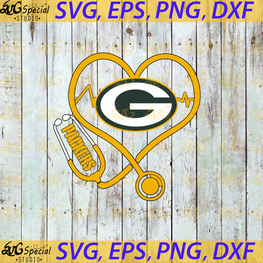 Green Bay Packers Nurse Love Svg, New Orleans Saints Svg, NFL Svg, Football Svg, Cricut File, Clipart, Love Saints Svg, Png, Eps, Dxf