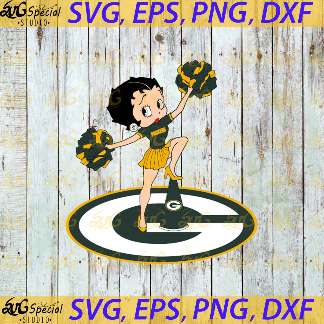 Green Bay Packers Betty Boop Cheerleader NFL Svg, Houston Texans Svg, NFL Svg, Cricut File, Clipart, Football Svg, Sport Svg, Png, Eps, Dxf