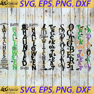 Halloween Vertical Sign Svg, Halloween Svg, Cricut File, Clipart, Sign Svg, Bundle, Halloween Decor, Porch Sign Svg, Png, Eps, Dxf